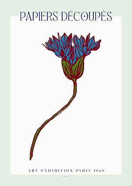 Fleur Bleu | Papiers Découpés