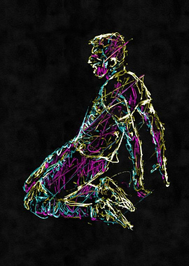Abstract spain football player