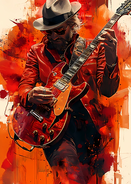 Guitarist in Red Music