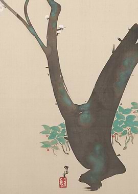 Japanese Plum Tree Painting