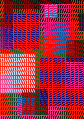 Abstract Geometric Pattern by Victor Vasarely