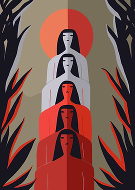 Stacked Women Illustration