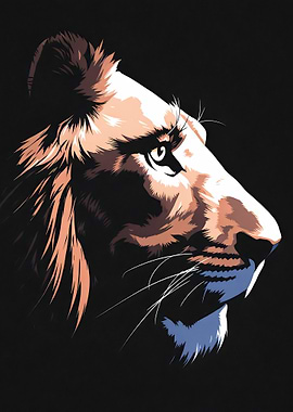 Lion on Black | HD