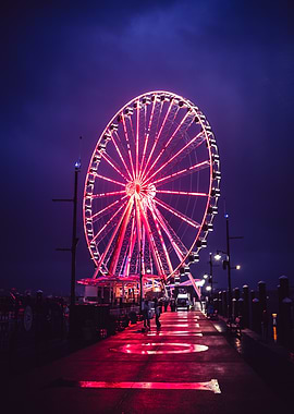 Ferris Wheel Night Lights