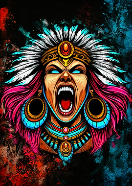 Native American Warrior Woman