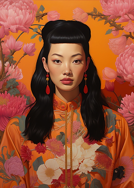 Woman in Floral Dress