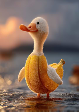Cute Banana Duck