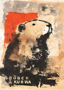 Abstract Bober Kurwa Beaver Graffiti