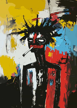 Abstract Man with Cigarette