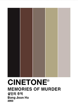 Memories of Murder Color Palette CINETONE Poster