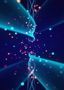 Abstract Blue and Red Lights