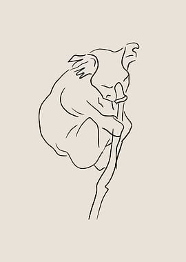 Koala Line Art