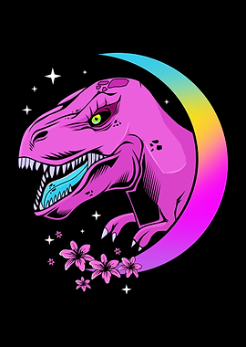 Pastel Dinosaur Moon