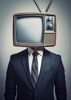 Man with TV Head