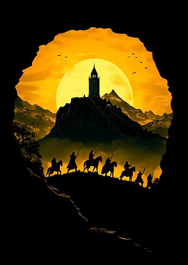 Silhouettes of Riders