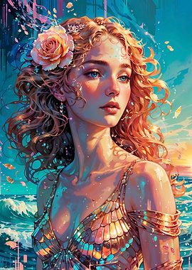 Aphrodite's Radiance: Born of Sea and Sunlight