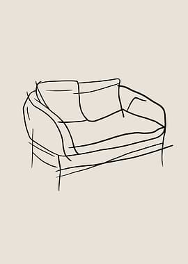 Couch Line Art