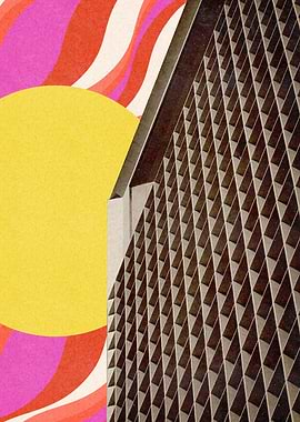 Retro Building Collage