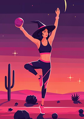 Witch Yoga in Desert