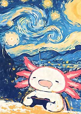 Axolotl Gaming Starry Night