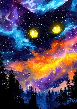 Cosmic Cat Galaxy Watcher