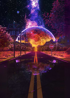 Neon Road to the Galaxy