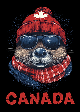Vintage Canadian Flag Beaver Athletic Retro Canada Day