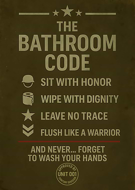 Bathroom Code Poster