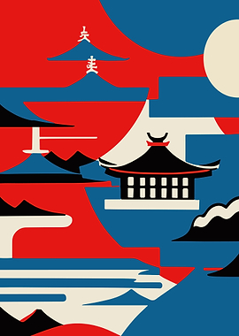 Japanese Temple Landscape