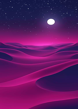 Pink Desert Night