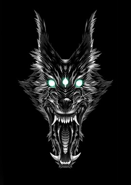 Ferocious Wolf Head