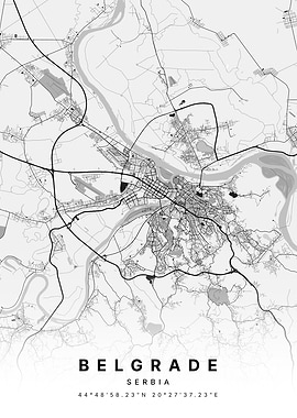 Belgrade Serbia City Map