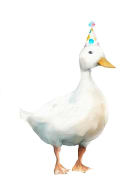 Duck in Party Hat