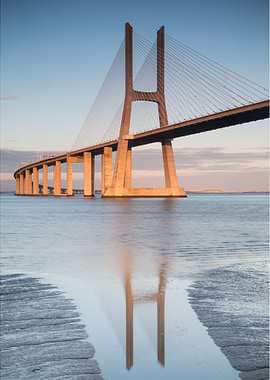 Bridge Reflection at Sunset