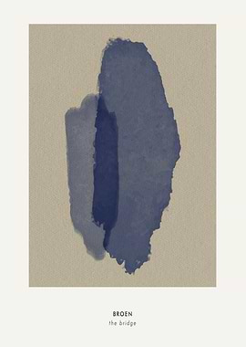 Abstract Blue Watercolor