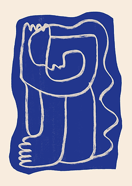 Abstract Line Art Figure