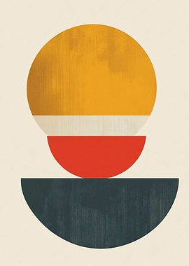 Stacked Harmony – Abstract Shapes in Balance - Abstract Geometric Art