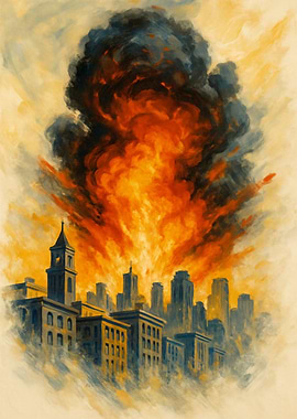 Cityscape Fire