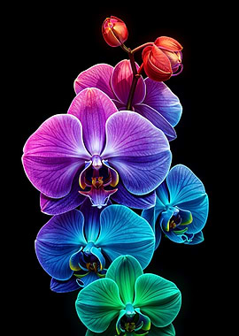 Rainbow Orchid Bloom