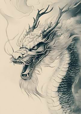Dragon Head Illustration