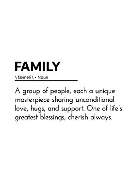 Family Definition Print