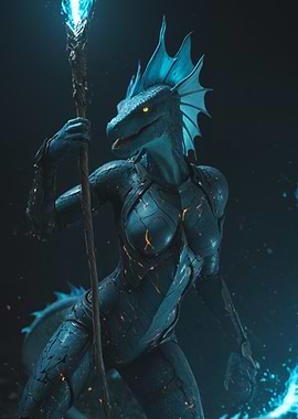 Blue Dragoness Warrior
