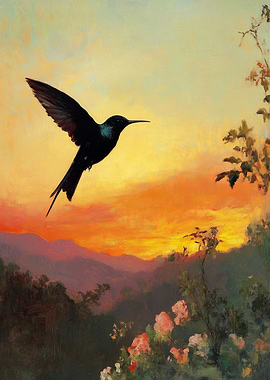Hummingbird Sunset