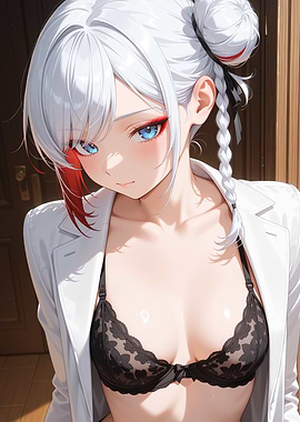 Anime Girl in White Coat, Sexy Doctor