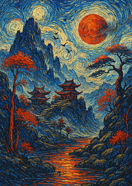 Starry Night Pagoda