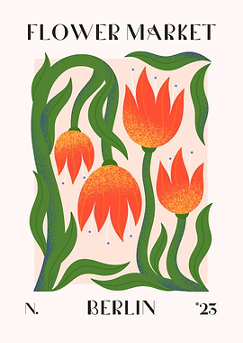 Berlin Flower Market Poster