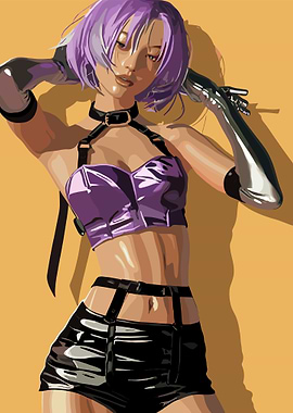 Anime Girl in Purple Outfit