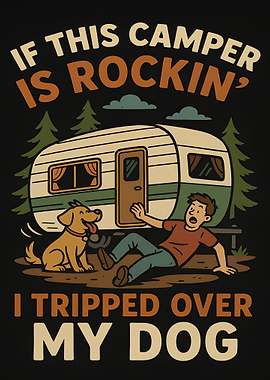 Camper, Dog, and Trip