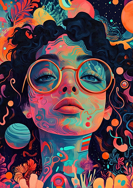 Psychedelic glow of a cosmic soul