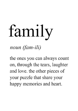 Family Definition Print